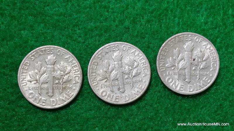 (3) Roosevelt Silver Dimes