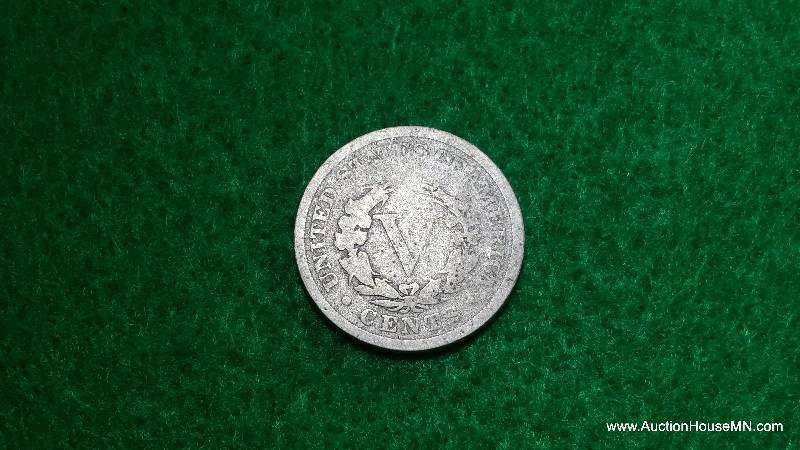 1883 Liberty V Nickel - With Cents Variety