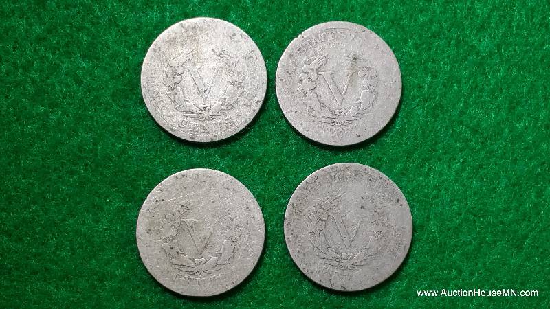 Group of (4) Liberty V Nickels