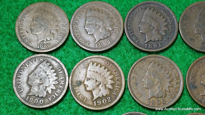(14) Indian Head Cents