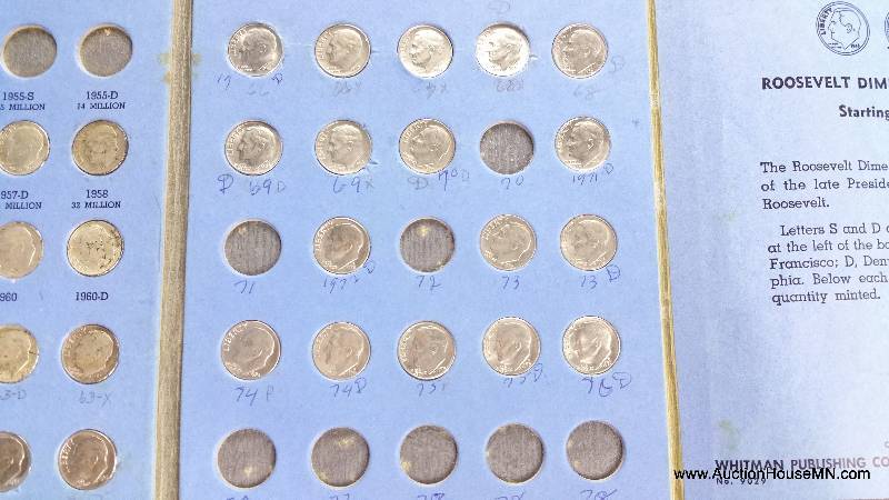 Roosevelt Silver Dime Collection  Whitman Folder