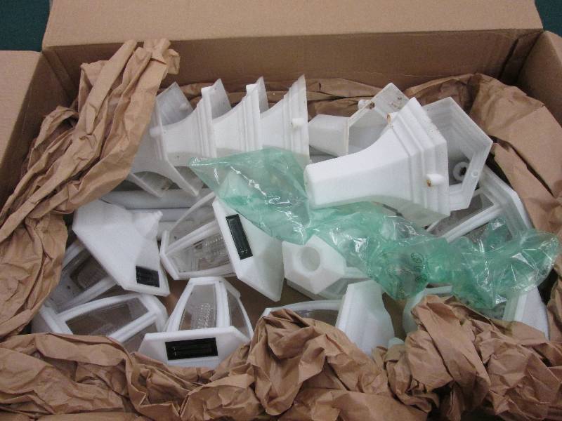 Set of 8 Solar Lights, White, open ...