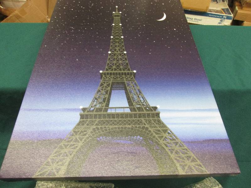 Lighted Eiffel Tower Art open box, ...