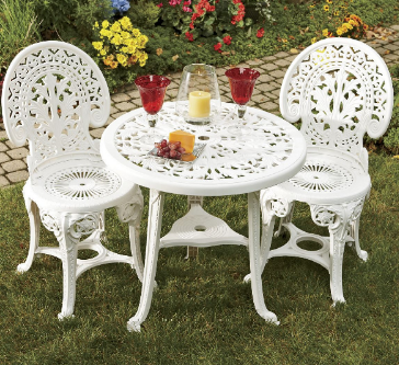 3-Piece Crown Resin Bistro Set Whit...