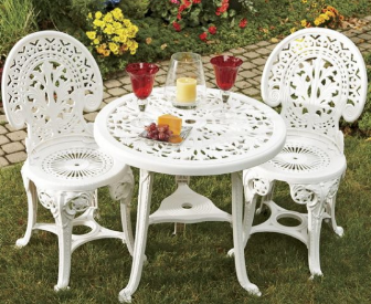 3-Piece Crown Resin Bistro Set Whit...