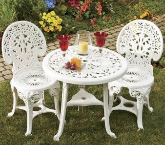 3-Piece Crown Resin Bistro Set Whit...