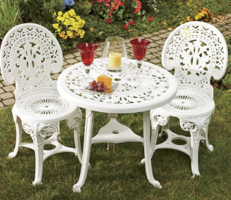 3-Piece Crown Resin Bistro Set in S...
