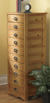 10-Drawer Taboret in Cherry open bo...