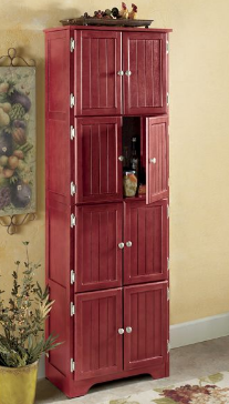 8-Door Wall Cabinet Red open box Re...