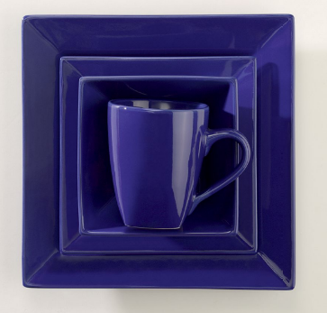 16-Piece Solid Square Dinnerware Se...