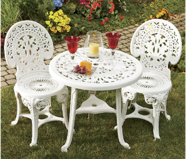 3-Piece Crown Resin Bistro Set in S...
