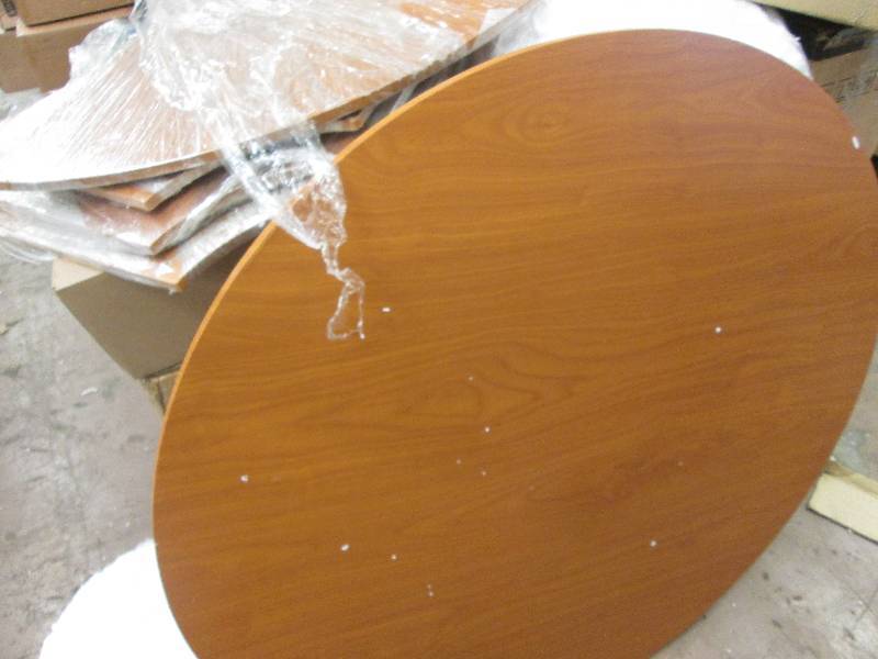 5 pc Round Wood Top Storage Table w...