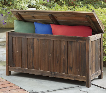 Wood Storage Bench open box Retail ...