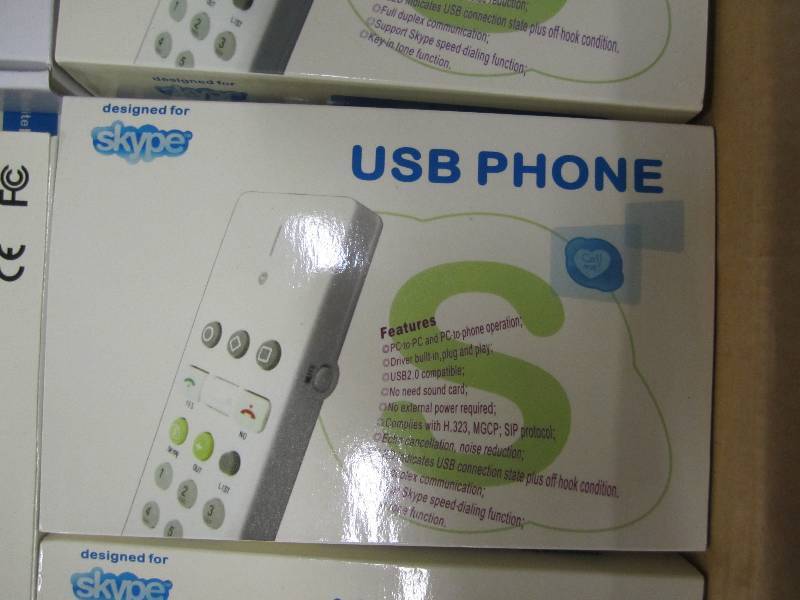 1 case of 50 Skype USB phones...
