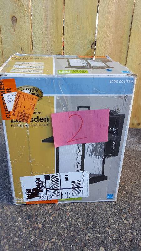 lot 2 image: Hampton Bay Lumsden Wall-mount Outdoor Black LED Motion Sensor New