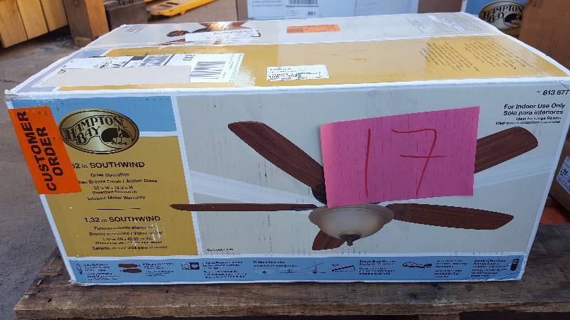 lot 17 image: Hampton Bay Ceiling Fans Southwind 52 in. Venetian Bronze Ceiling Fan 52371 New