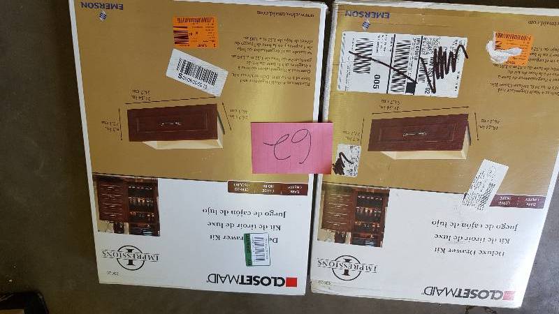 lot 62 image: ClosetMaid Closet Organization Impressions 25 in. Dark Cherry Wide Deluxe Drawer New