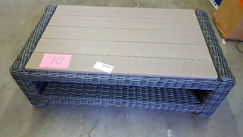 lot 70 image: Brown Jordan Tables Northshore Patio Coffee Table New Retails for $429