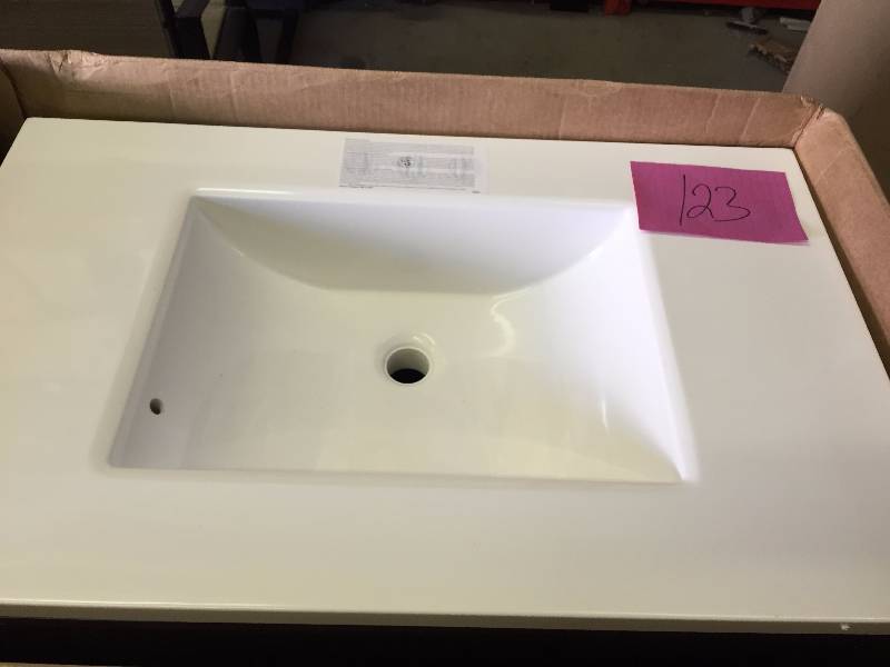 lot 123 image: Glacier Bay Bathroom Artisan 30-12 in. W x 19 in. D Vanity in Java with Culture