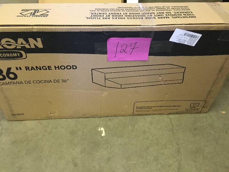 lot 127 image: Broan Nutone 36 Range Hood