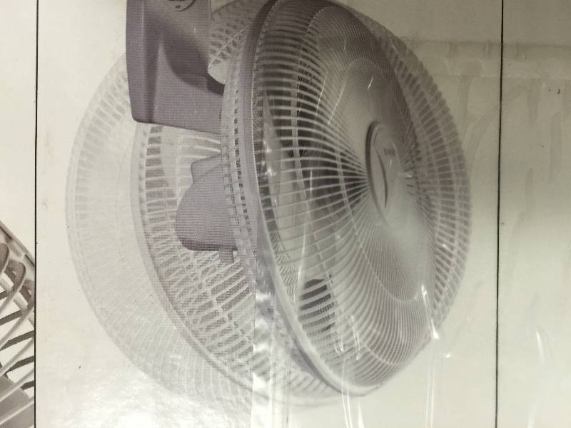 lot 23 image: Lasko 3016 16 Oscillating Wall Mount Fan New