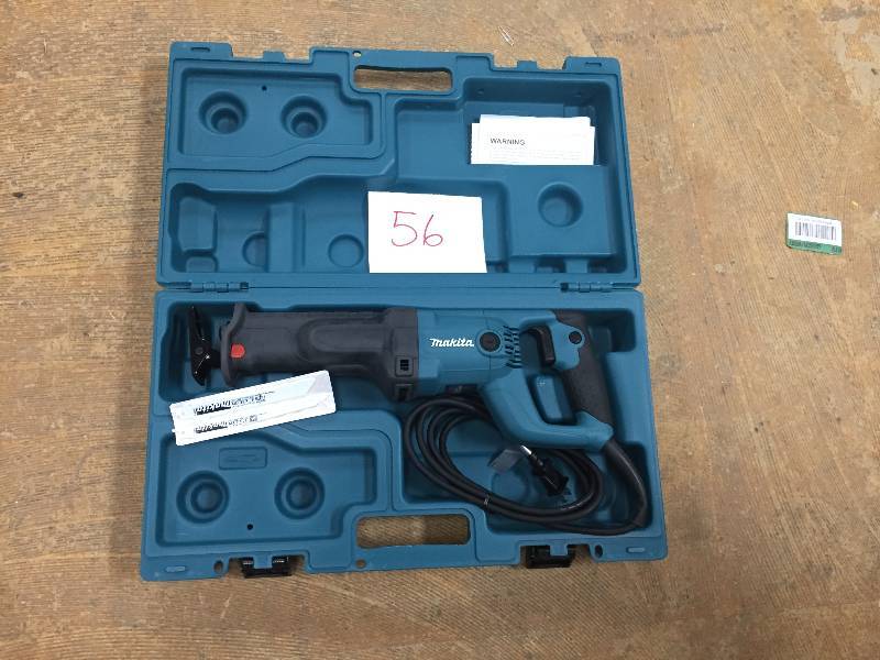 lot 56 image: Makita 11 Amp Reciprocating Saw with Case New