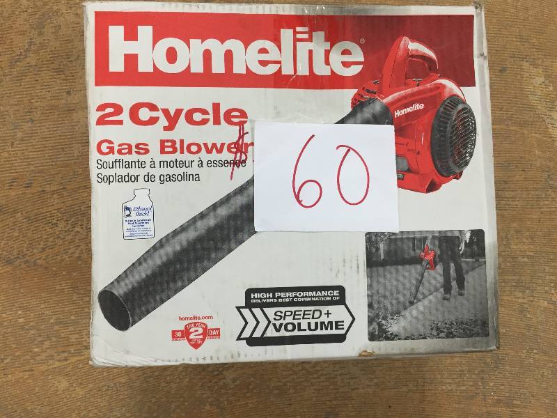 lot 60 image: Homelite 150 MPH 400 CFM 2-Cycle Handheld Gas Leaf Blower