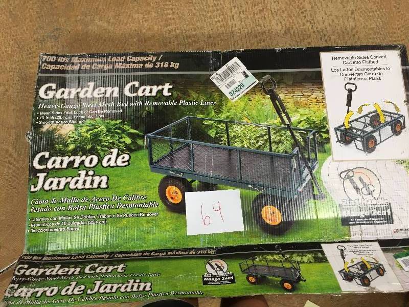 lot 64 image: Sandusky 5 cu. ft. 24 in. W Utility Cart New