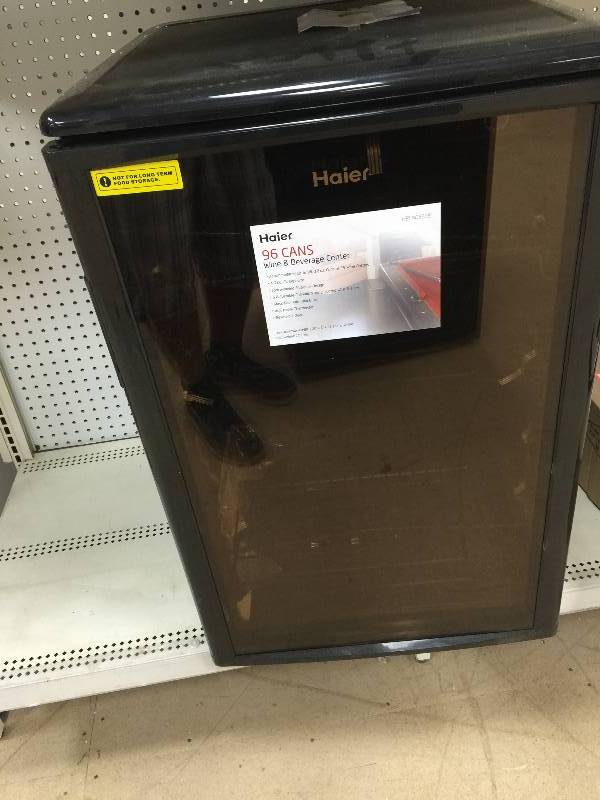 lot 101 image: Haier HBCN05EBB 96-Can46-Bottle Wine and Beverage Center, Black  New
