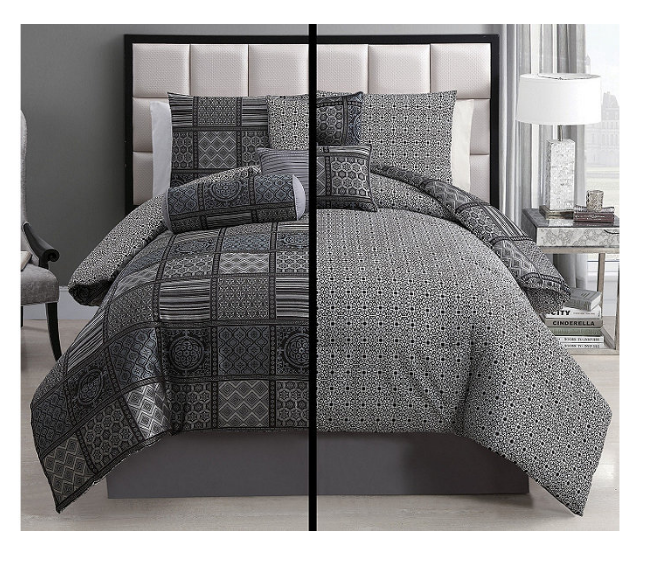 alcove Hayden 7 Piece Reversible Queen Comforter Set