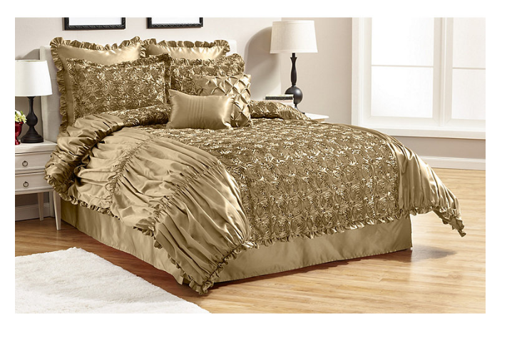 McLeland Design Genevieve 8 Piece Embellished Queen Comforter Set