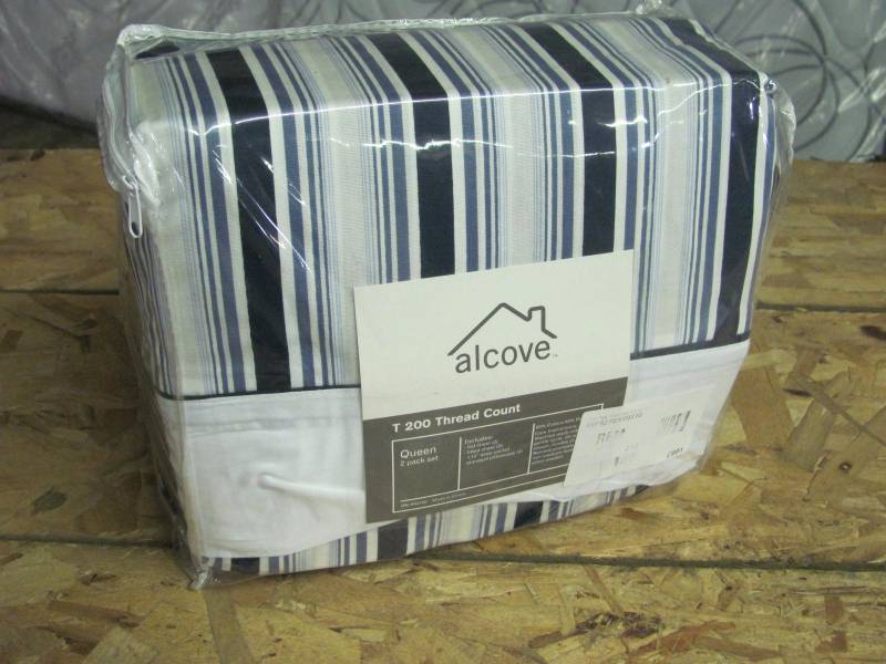 alcove 2-Pack 200 Thread Count Printed Cotton Rich Queen Sheet Set