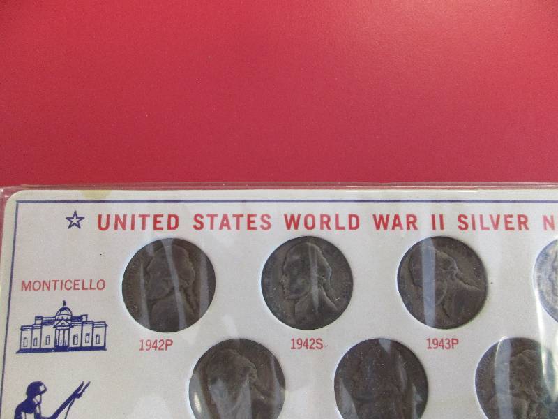 US WWII Silver Nickel Set