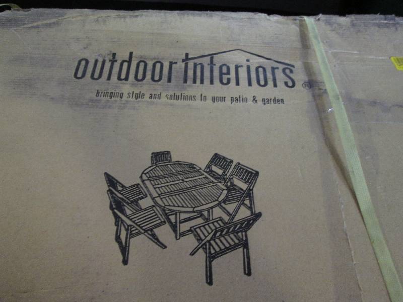 Outdoor Dining Table, Chairs Cushions and Table Cover