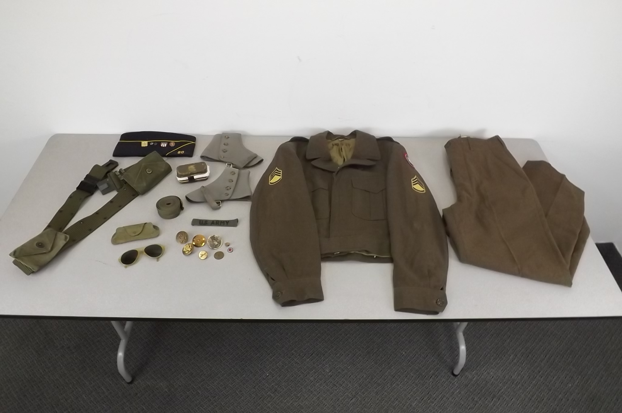 WWII Wool Uniform, Pins, Buttons, etc.
