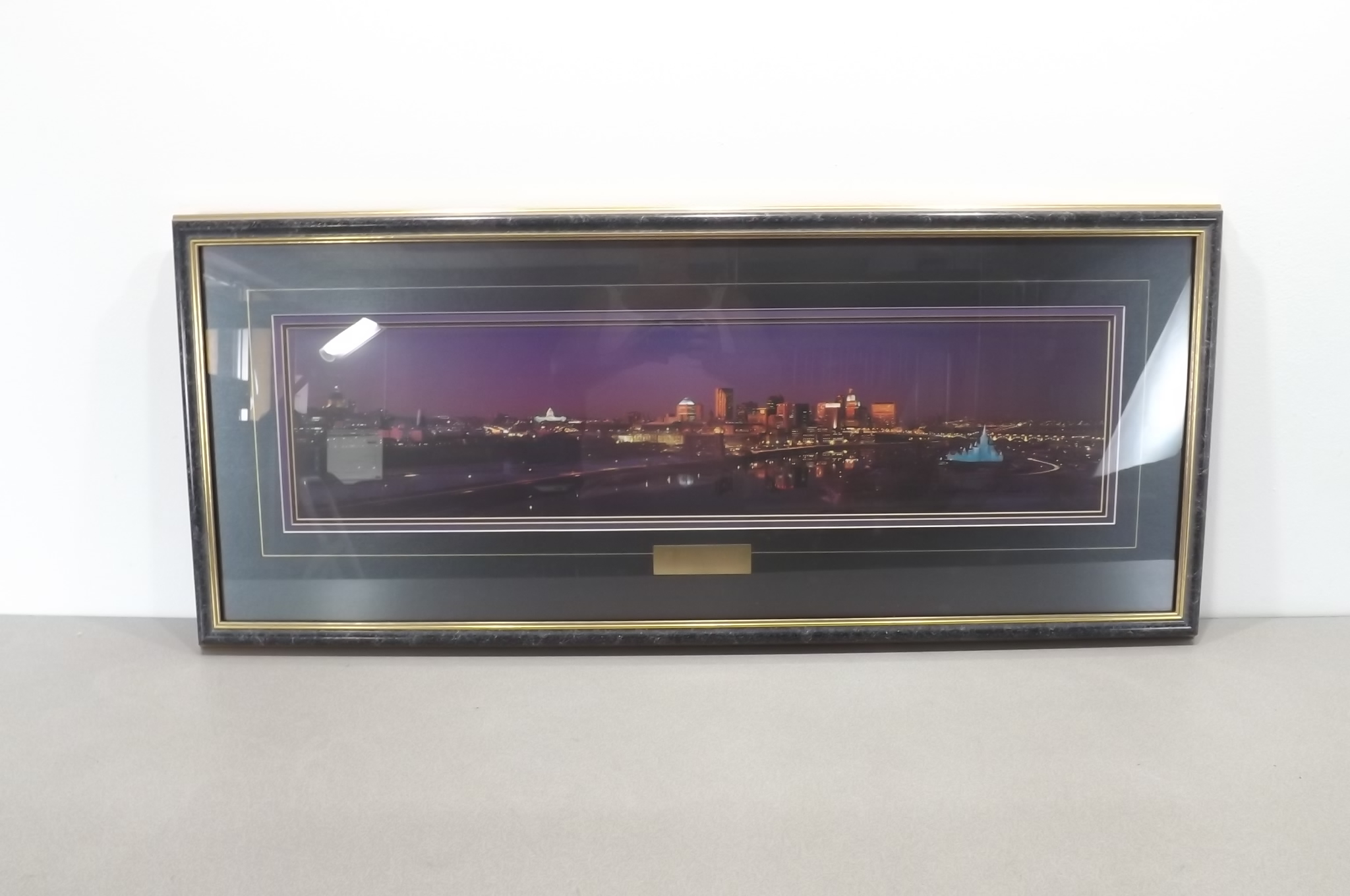 Professionally Framed Panoramic of St. Paul Skyline 1992
