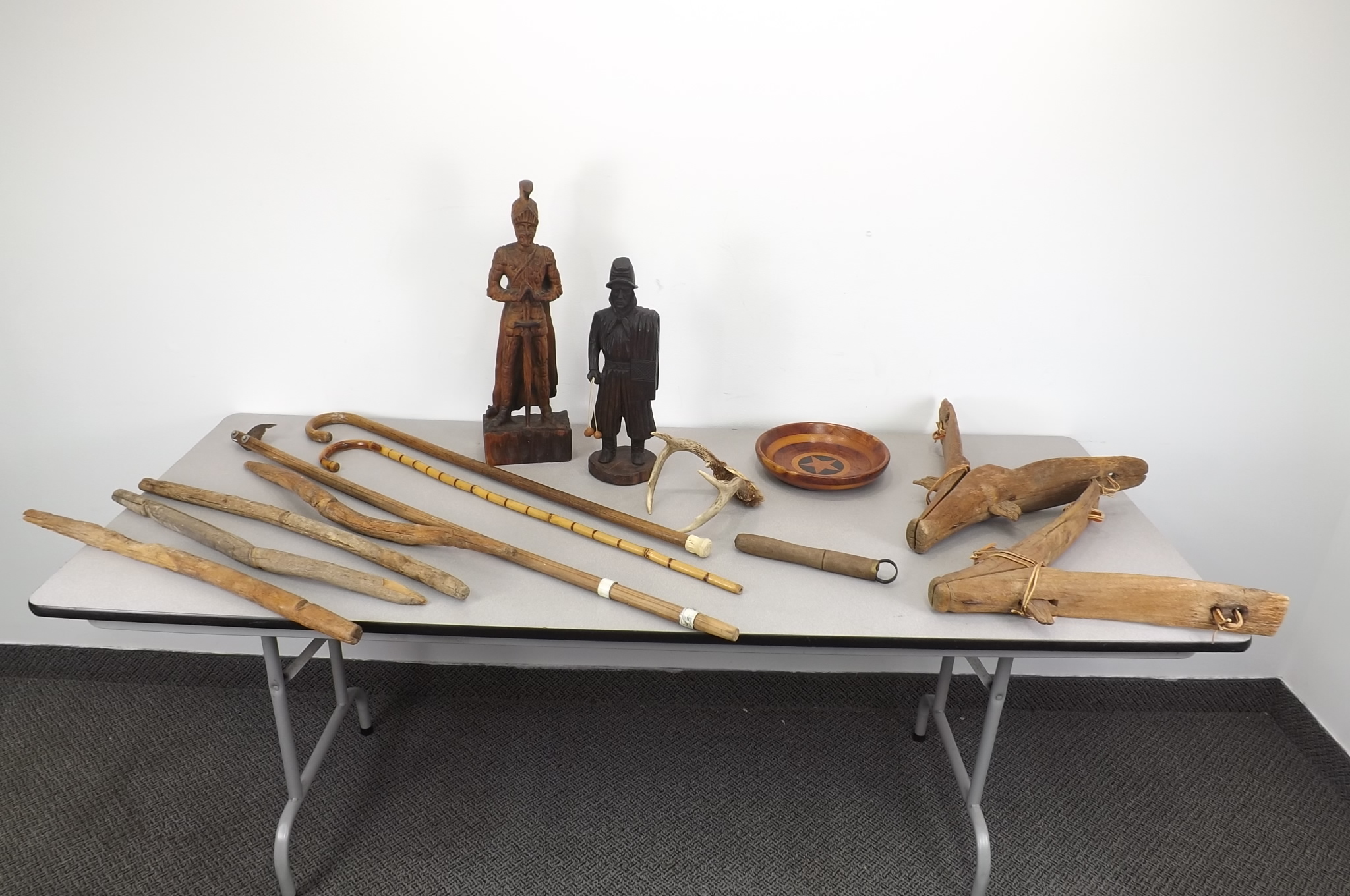 Lot of Vintage Wood Primitives, Art, Sculptures, etc.