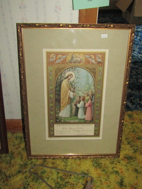 Framed certificate