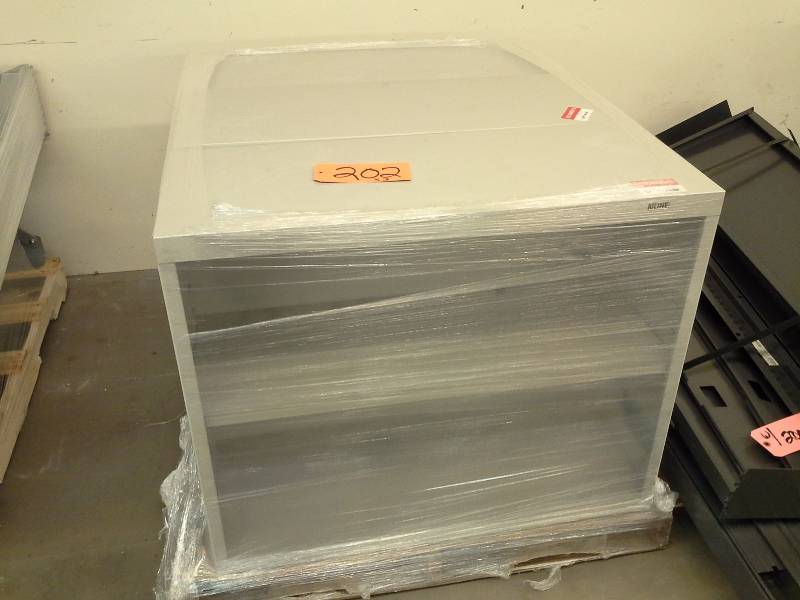 Three Metal Shelving Units