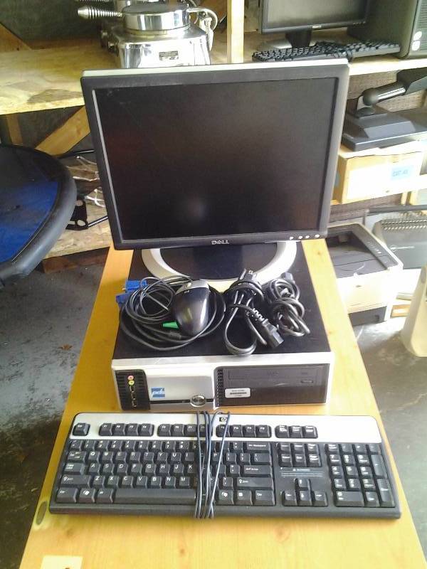 Dell Monitor, pds Computer, HP Keyboard & Mouse (With Cords)