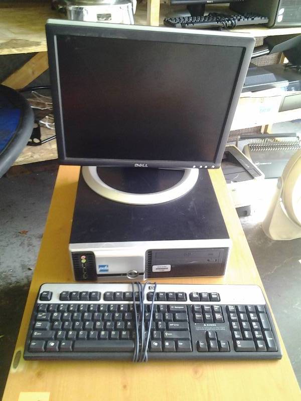 Dell Monitor, pds Computer, HP Keyboard  (No Cords)