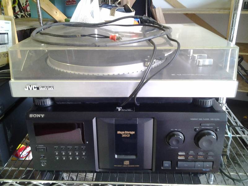 Sony 300 Disc CD Changer, JVC Turntable