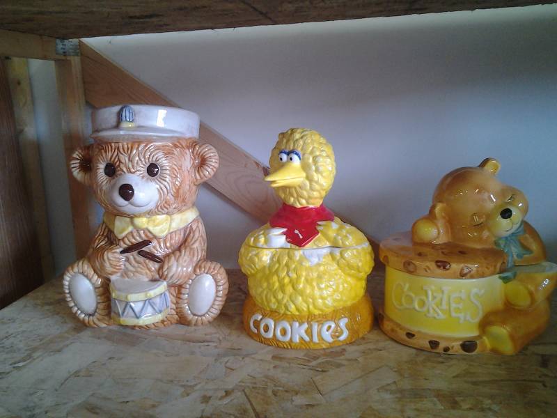 1-Big Bird, 2-Bear Cookie Jars