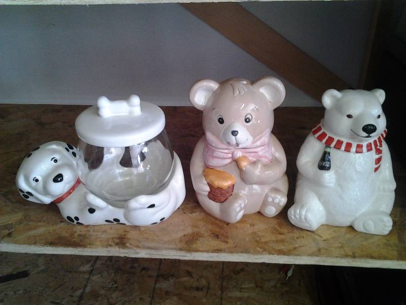 Coca-Cola, Dalmatian, Bear Cookie Jars