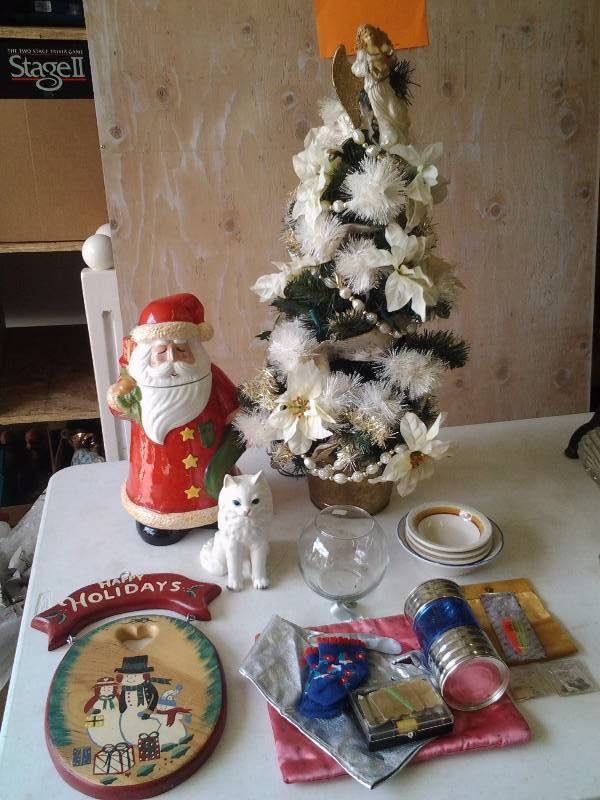 Santa Cookie Jar, Centerpiece, Fishing Lure, Miniature Coins, Misc