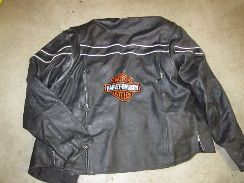 Leather Jacket with Harley Davidson...
