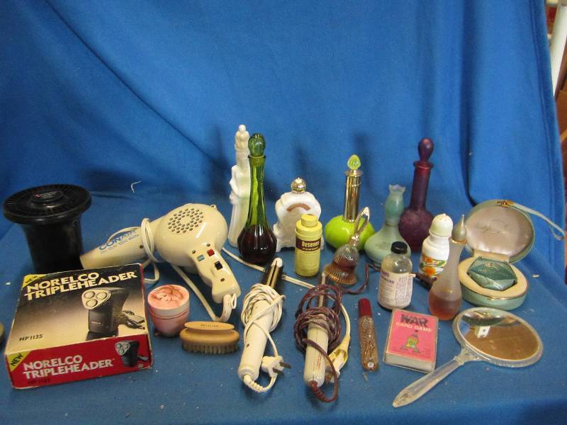 Lots of antique and vintage perfume...