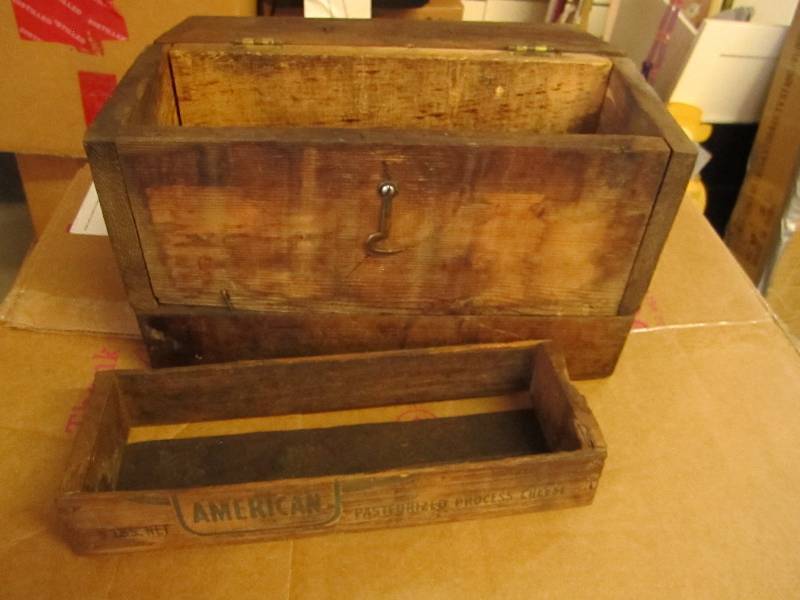 Vintage wooden tool box...