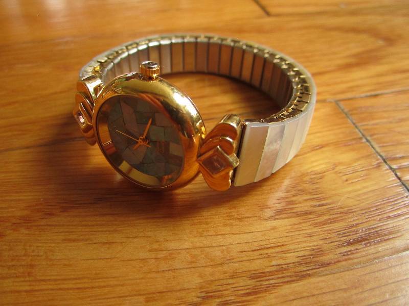 stone inset watch...