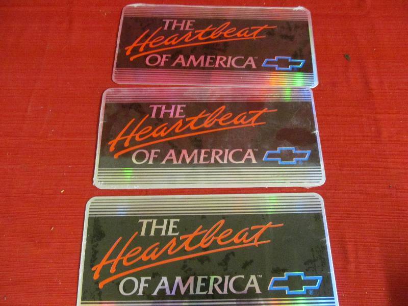 collectors heartbeat of America liscense plate